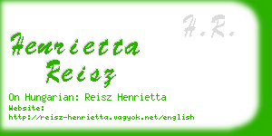 henrietta reisz business card